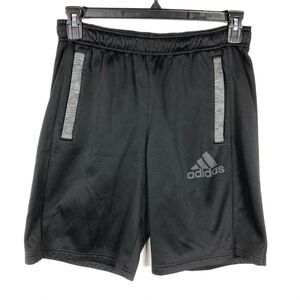 Adidas Black Gray Athletic Shorts Boys Size Small Pockets